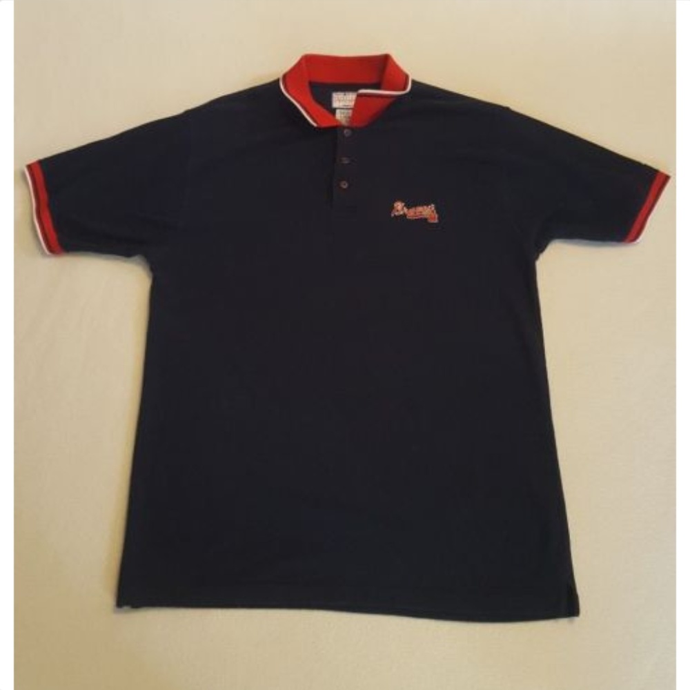 Logo Athletic MLB Mens Atlanta Braves Polo Shirt